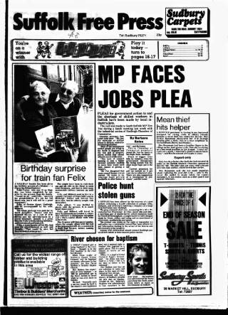 cover page of Suffolk and Essex Free Press published on September 17, 1987