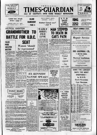 cover page of Sheerness Times Guardian published on June 18, 1965