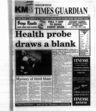 cover page of Sheerness Times Guardian published on May 2, 1996