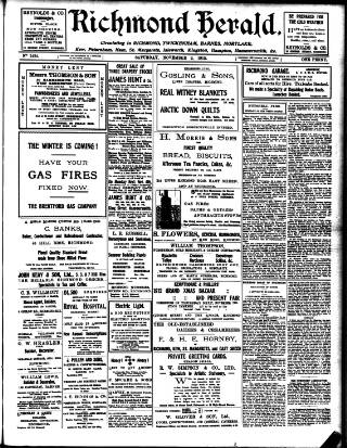 cover page of Richmond Herald published on November 2, 1912