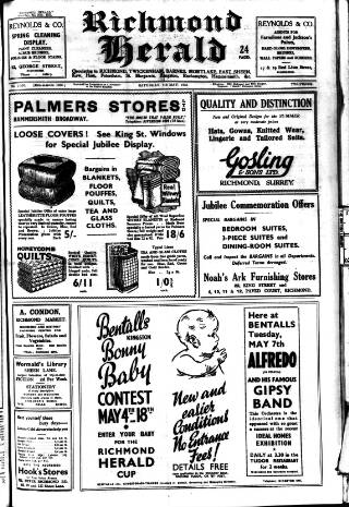 cover page of Richmond Herald published on May 4, 1935