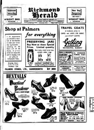 cover page of Richmond Herald published on May 2, 1942