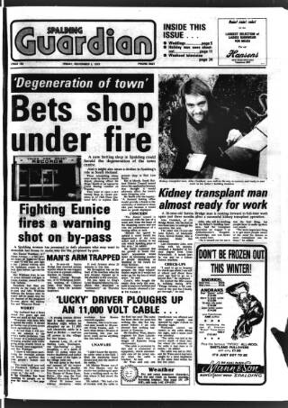 cover page of Spalding Guardian published on November 2, 1979