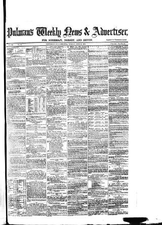 cover page of Pulman's Weekly News and Advertiser published on June 18, 1878