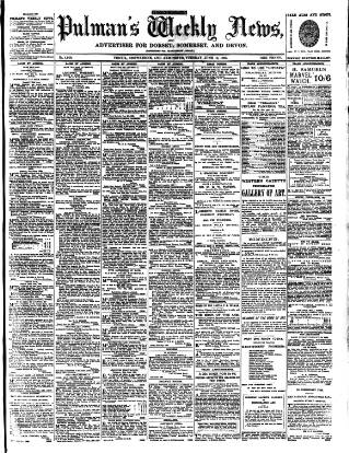 cover page of Pulman's Weekly News and Advertiser published on June 18, 1895
