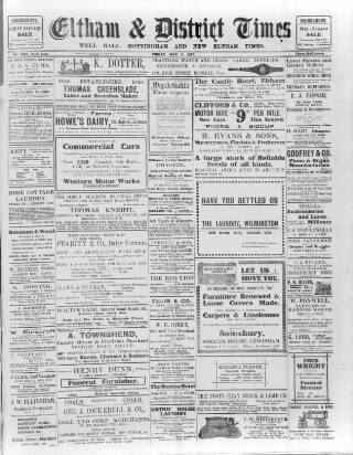 cover page of Eltham & District Times published on May 4, 1917