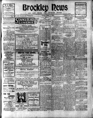 cover page of Brockley News published on April 4, 1919