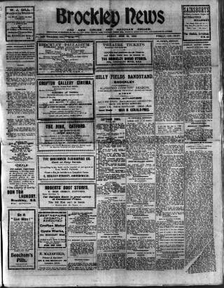 cover page of Brockley News published on June 18, 1920