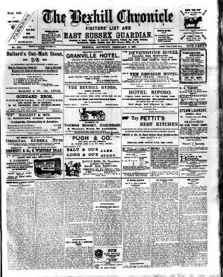 cover page of Bexhill-on-Sea Chronicle published on February 2, 1907