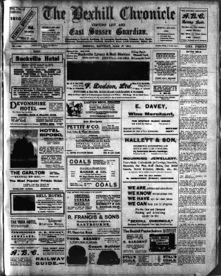 cover page of Bexhill-on-Sea Chronicle published on June 18, 1910