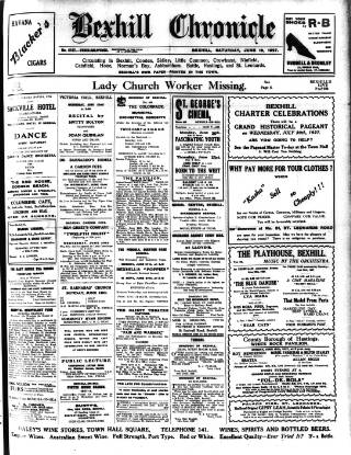 cover page of Bexhill-on-Sea Chronicle published on June 18, 1927