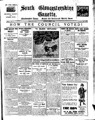 cover page of South Gloucestershire Gazette published on August 2, 1924