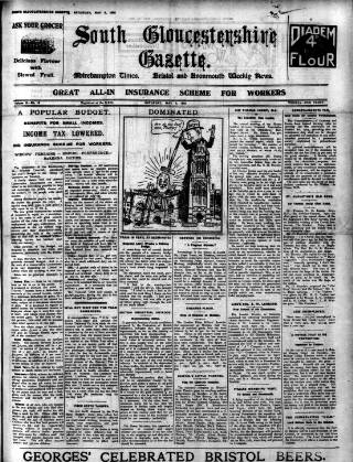 cover page of South Gloucestershire Gazette published on May 2, 1925