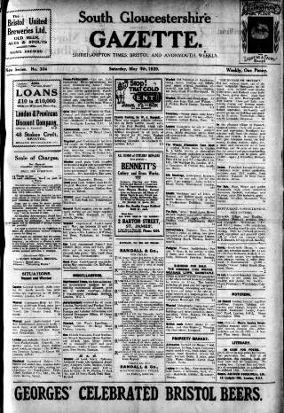 cover page of South Gloucestershire Gazette published on May 4, 1929
