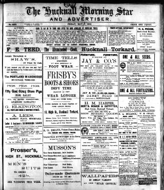 cover page of Hucknall Morning Star and Advertiser published on May 4, 1906