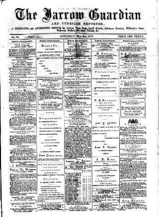 cover page of Jarrow Guardian and Tyneside Reporter published on May 4, 1872
