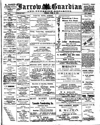 cover page of Jarrow Guardian and Tyneside Reporter published on June 18, 1909