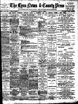cover page of Lynn News & County Press published on May 2, 1896