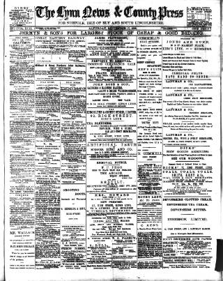 cover page of Lynn News & County Press published on September 17, 1898