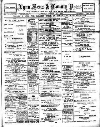 cover page of Lynn News & County Press published on March 19, 1904