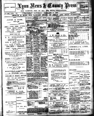 cover page of Lynn News & County Press published on February 2, 1907