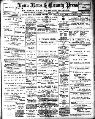 cover page of Lynn News & County Press published on May 4, 1907