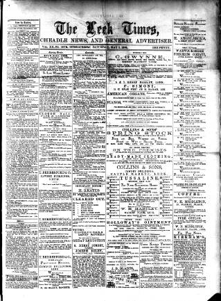 cover page of Leek Times published on May 2, 1891
