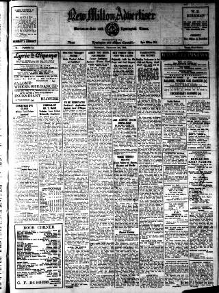 cover page of New Milton Advertiser published on February 2, 1946