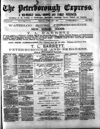 cover page of Peterborough Express published on May 4, 1887
