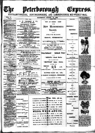 cover page of Peterborough Express published on March 19, 1902