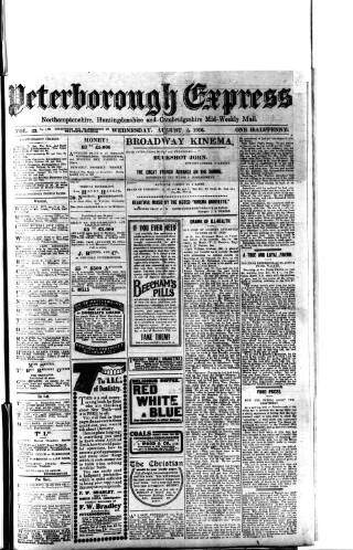 cover page of Peterborough Express published on August 2, 1916