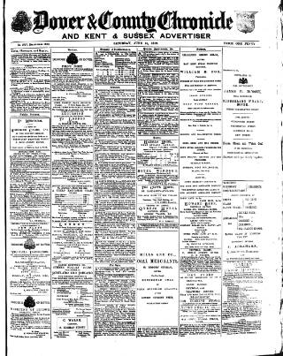 cover page of Dover Chronicle published on June 18, 1892