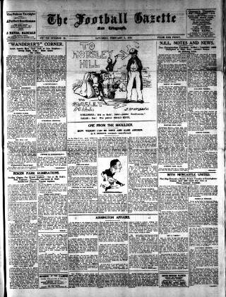 cover page of Football Gazette (South Shields) published on February 2, 1929