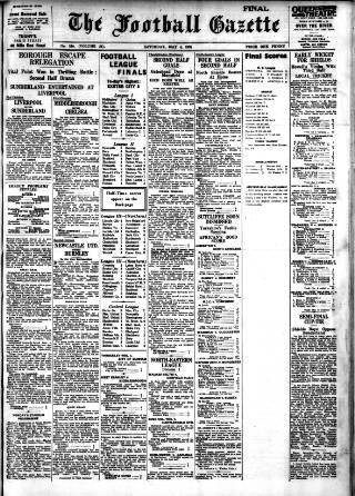cover page of Football Gazette (South Shields) published on May 4, 1935