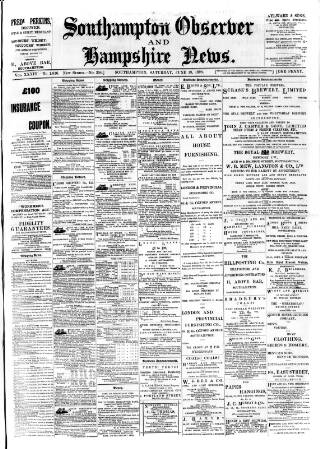 cover page of Southampton Observer and Hampshire News published on June 18, 1898