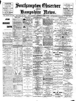 cover page of Southampton Observer and Hampshire News published on June 18, 1904