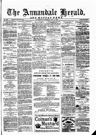 cover page of Annandale Herald and Moffat News published on May 4, 1882