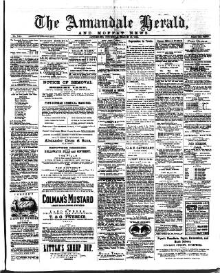 cover page of Annandale Herald and Moffat News published on March 19, 1885