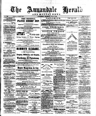cover page of Annandale Herald and Moffat News published on May 2, 1889