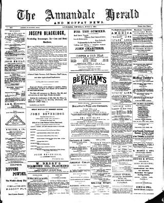 cover page of Annandale Herald and Moffat News published on June 18, 1891