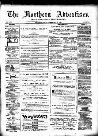 cover page of Northern Advertiser (Aberdeen) published on February 2, 1883