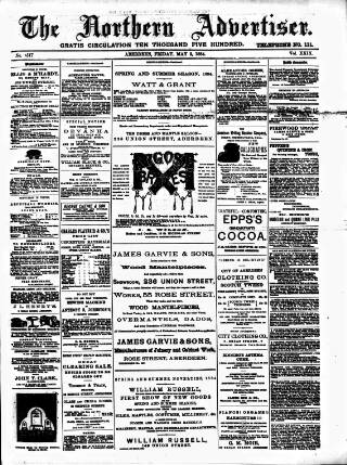 cover page of Northern Advertiser (Aberdeen) published on May 2, 1884