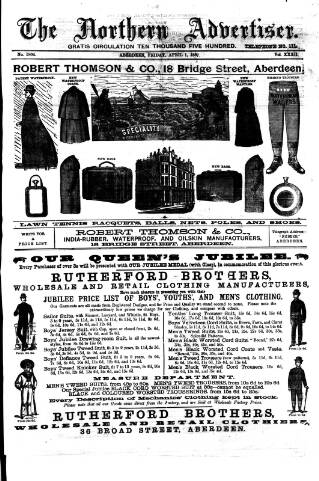 cover page of Northern Advertiser (Aberdeen) published on April 1, 1887