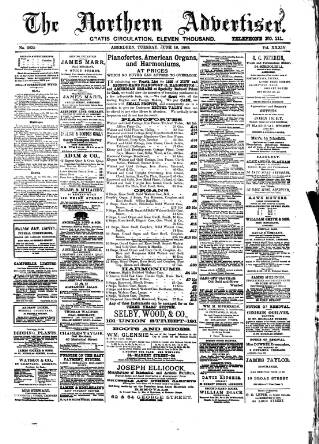 cover page of Northern Advertiser (Aberdeen) published on June 18, 1889