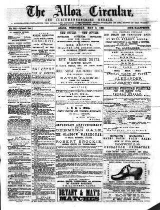 cover page of Alloa Circular published on May 2, 1883
