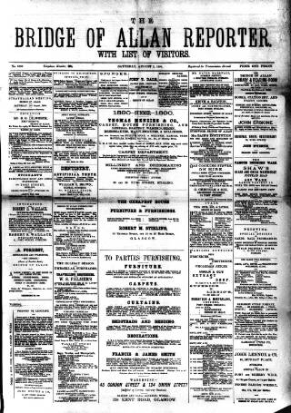 cover page of Bridge of Allan Reporter published on August 2, 1890