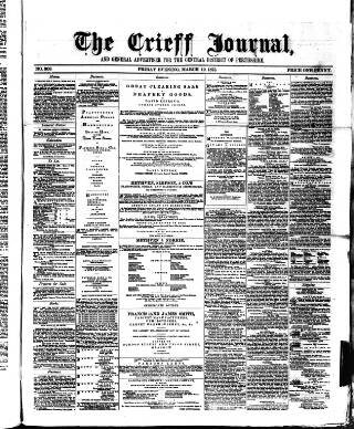 cover page of Crieff Journal published on March 19, 1875