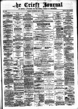 cover page of Crieff Journal published on May 2, 1879