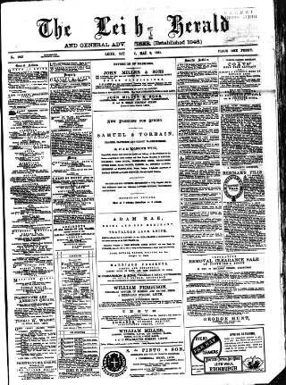 cover page of Leith Herald published on May 2, 1891