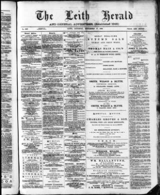 cover page of Leith Herald published on September 17, 1892